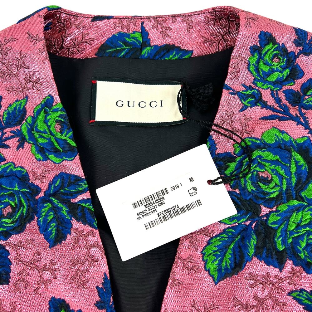 Gucci Floral Embroidered Brocade Cape - Picture 6 of 10